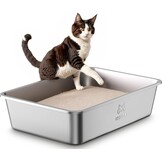 RVS Kattenbak - Anti-aanbak & Geurvrij (28% Korting)