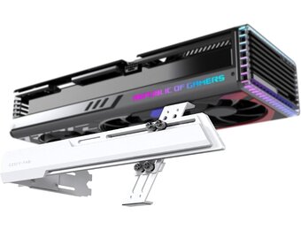 EZDIY-FAB GPU-houder brace grafische kaart GPU ondersteuning videokaarthouder beugel, draadbare structuur, videokaart sag houder/holster beugel ondersteuning RX7990XTX, RTX4090-wit