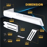 EZDIY-FAB GPU-houder brace grafische kaart GPU ondersteuning videokaarthouder beugel, draadbare structuur, videokaart sag houder/holster beugel ondersteuning RX7990XTX, RTX4090-wit