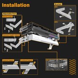 EZDIY-FAB GPU-houder brace grafische kaart GPU ondersteuning videokaarthouder beugel, draadbare structuur, videokaart sag houder/holster beugel ondersteuning RX7990XTX, RTX4090-wit