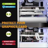 EZDIY-FAB GPU-houder brace grafische kaart GPU ondersteuning videokaarthouder beugel, draadbare structuur, videokaart sag houder/holster beugel ondersteuning RX7990XTX, RTX4090-wit
