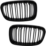 Radiatorgrille voor BMW 1-serie F20 F21 2011-2014, zwarte glans, koeler, voorkant, dubbele ribben, links, rechts