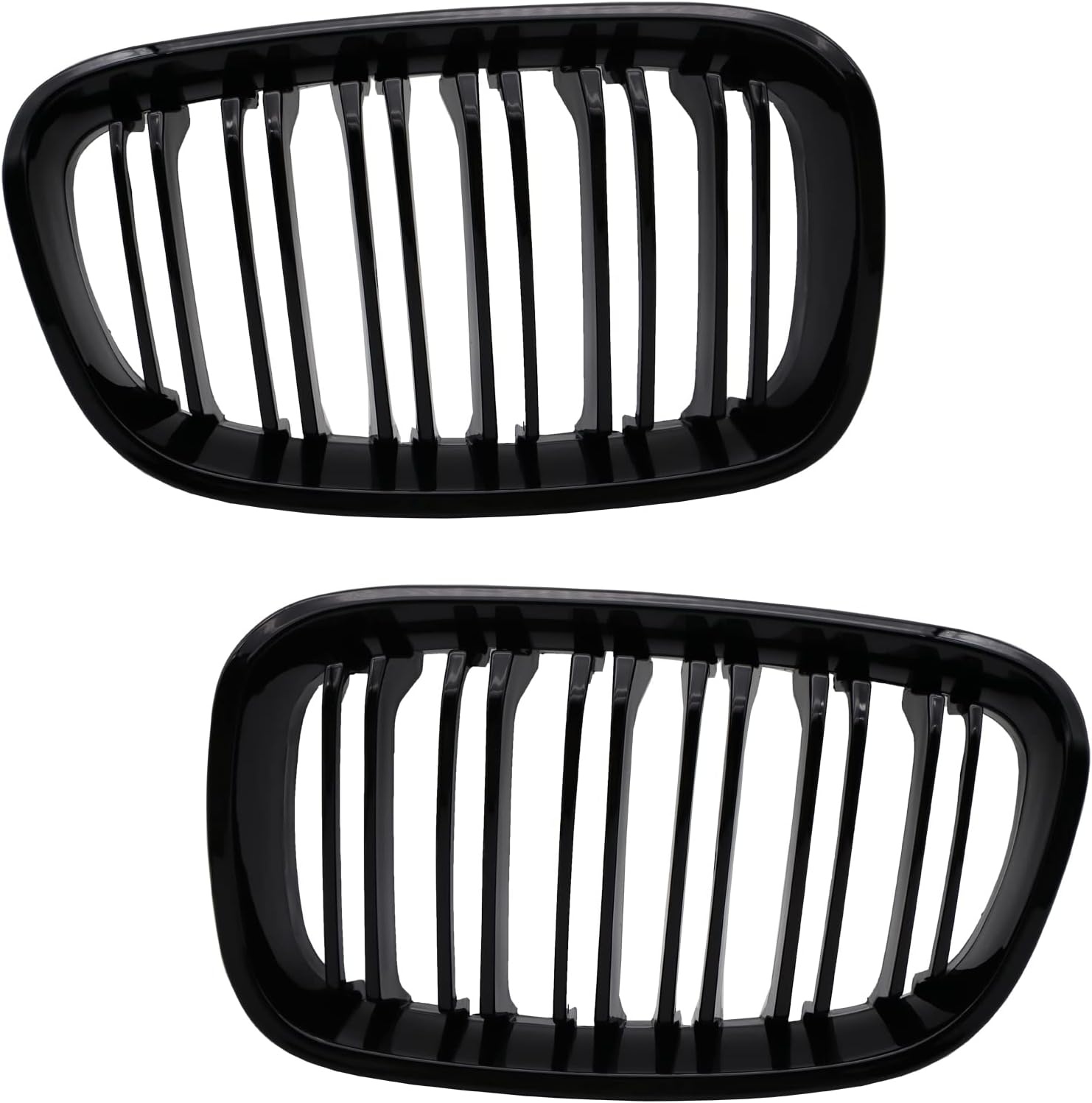 Radiatorgrille voor BMW 1-serie F20 F21 2011-2014, zwarte glans, koeler, voorkant, dubbele ribben, links, rechts