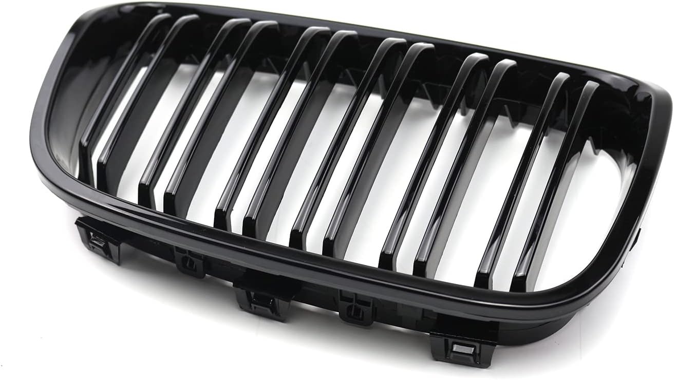 Radiatorgrille voor BMW 1-serie F20 F21 2011-2014, zwarte glans, koeler, voorkant, dubbele ribben, links, rechts