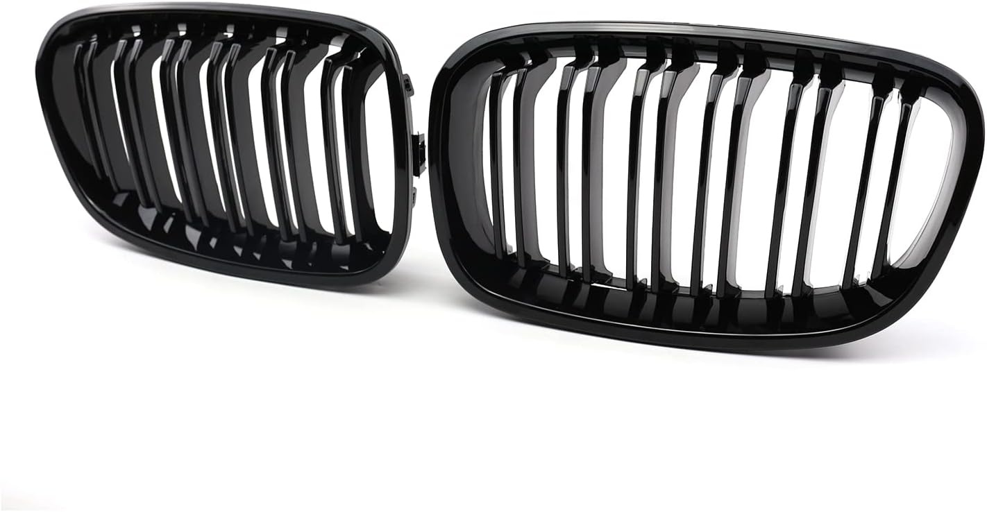Radiatorgrille voor BMW 1-serie F20 F21 2011-2014, zwarte glans, koeler, voorkant, dubbele ribben, links, rechts