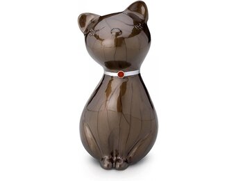 Geretourneerde Katten Urn Bruin Aluminium - 36% Korting