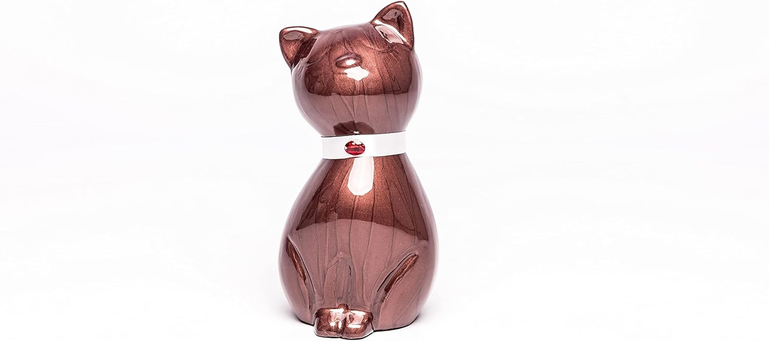 Geretourneerde Katten Urn Bruin Aluminium - 36% Korting
