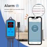 Inkbird IHC-200 WiFi Digitale Hygrometer, Vochtigheidsregelaar en met Dual Relays, voor Luchtbevochtiger en Ontvochtiger, App Besturing voor Kas, Tuin, Kelder, Fermentatie, Roken