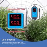 Inkbird IHC-200 WiFi Digitale Hygrometer, Vochtigheidsregelaar en met Dual Relays, voor Luchtbevochtiger en Ontvochtiger, App Besturing voor Kas, Tuin, Kelder, Fermentatie, Roken