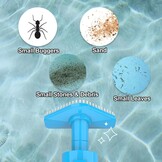 3-in-1 Zwembadstofzuiger met Accu, Zwembadzuiger Draadloze, Zwembadreiniger met Telescopische Staaf, Handstofzuiger voor Kleine Zwembaden, Spa's, Bubbelbaden, 90-Minuten Looptijd, Blauw