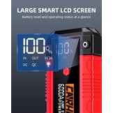 CARHEV 6000A Auto Starthulp Pack, Startbooster, Jump starter, Power bank en Startkabel voor 10L Benzinemotor of 10L Dieslmotor, met USB Quick Charge 3.0 Pack Type-C Draagbare Autoaccu starter.