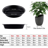 5-pack plantenschotels, lekbakken voor bloempotten van binnen- en buitenplanten, tuinschotels, schotels voor plantenpotten en -bakken, oppervlaktebescherming voor huisplanten - 24 cm