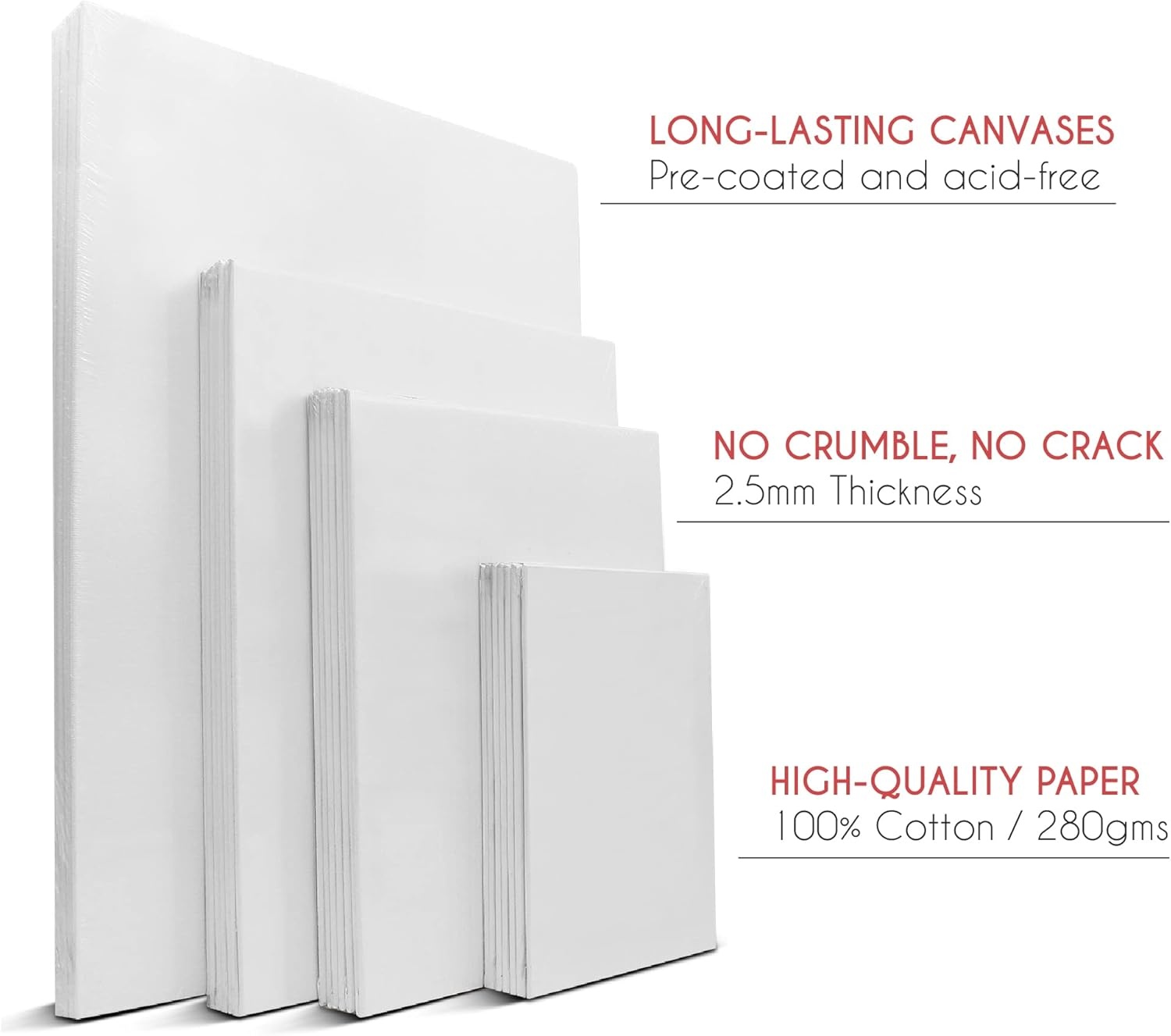 Set van 28 Canvasdoeken voor Schilderen - Diverse Maten (13x18 t/m 30x40 cm)