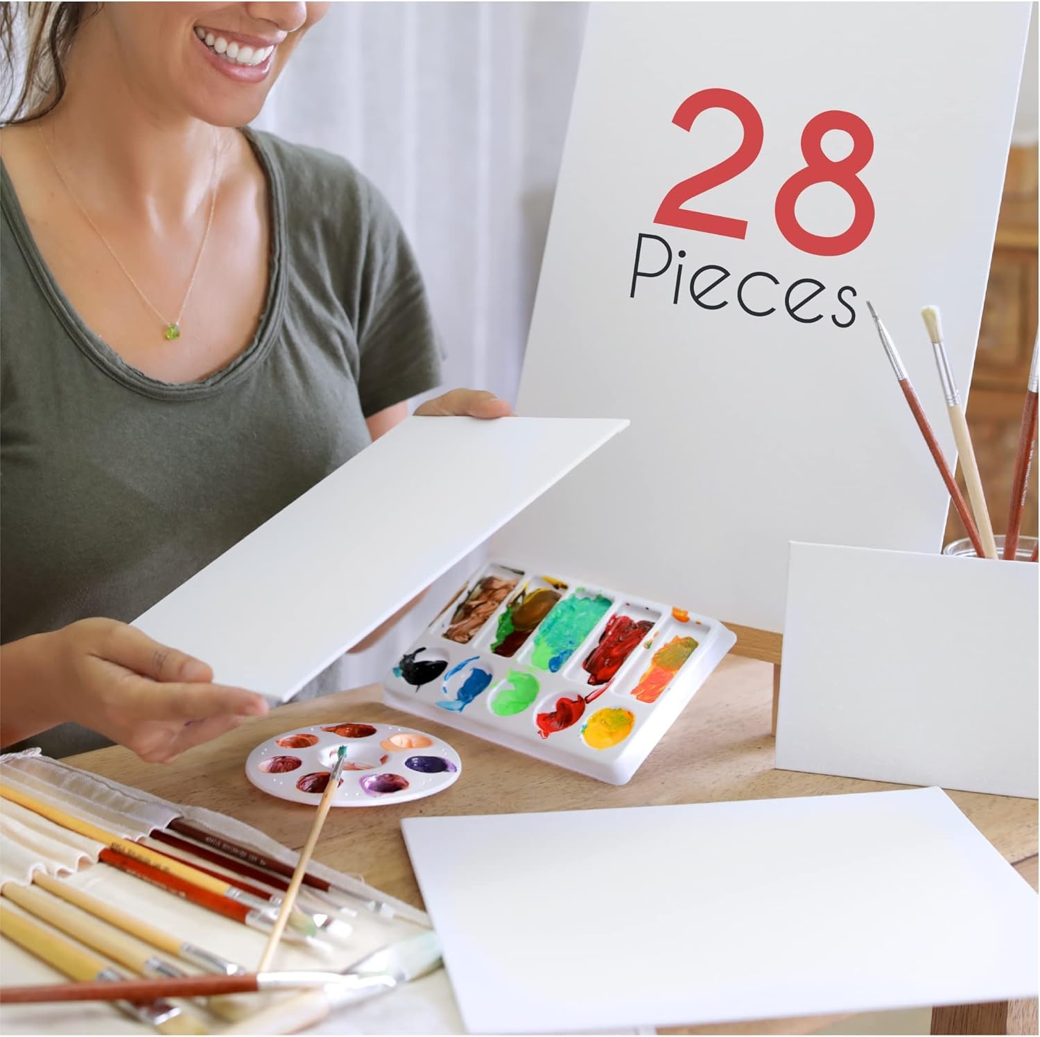 Set van 28 Canvasdoeken voor Schilderen - Diverse Maten (13x18 t/m 30x40 cm)