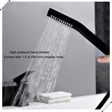 Mat Zwarte Badkraan met Watervaluitloop & Douche - 37% Korting!