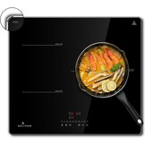 Inductiekookplaat 3 zones, kookplaat 3 platen, inductiekookplaat zelfvoorzienend, inbouw kookplaat 59 cm met frame
