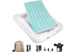 Opblaasbaar Reisbed Kinderen Turquoise - 47% Korting
