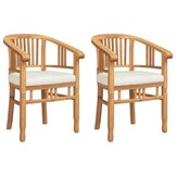 vidaXL Tuinstoelen 2 pcs Bruin 63 x 58 x 89 cm Massief teakhout
