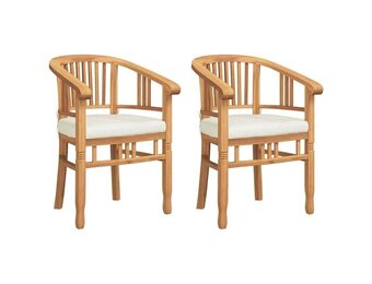 vidaXL Tuinstoelen 2 pcs Bruin 63 x 58 x 89 cm Massief teakhout