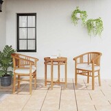 vidaXL Tuinstoelen 2 pcs Bruin 63 x 58 x 89 cm Massief teakhout
