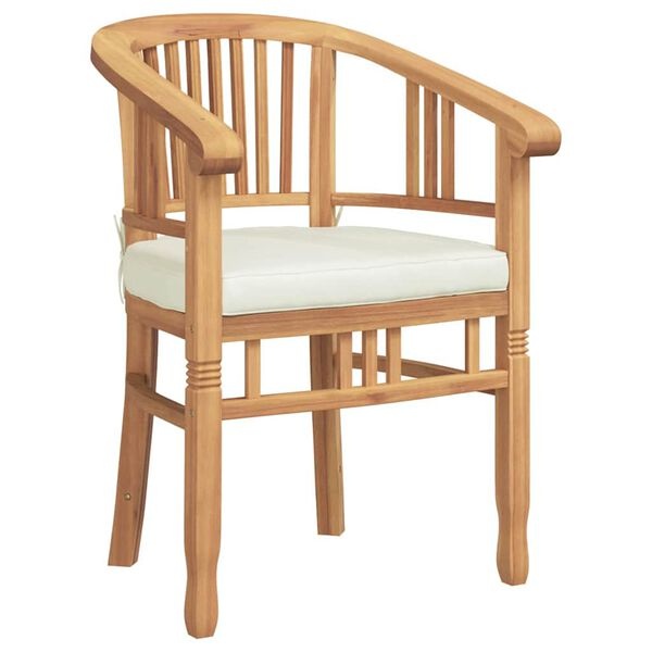 vidaXL Tuinstoelen 2 pcs Bruin 63 x 58 x 89 cm Massief teakhout