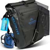 Carbon-hydroguard, 3-in-1 fietstas met helmnet voor bagagedrager, bagagedragertas, rugzak en schoudertas, 25 liter, fietstas waterdicht en reflecterend