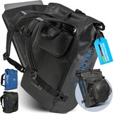 Carbon-hydroguard, 3-in-1 fietstas met helmnet voor bagagedrager, bagagedragertas, rugzak en schoudertas, 25 liter, fietstas waterdicht en reflecterend