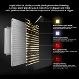Niello Q1100 LED Groeilamp met Dimmer, Volledig Spectrum voor Binnen Veg & Bloei, Dekking 60x60cm