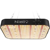 Niello Q1100 LED Groeilamp met Dimmer, Volledig Spectrum voor Binnen Veg & Bloei, Dekking 60x60cm