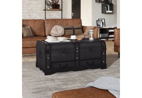 VidaXL Dekenkist Zwart 90x51x42 cm | 35% Korting