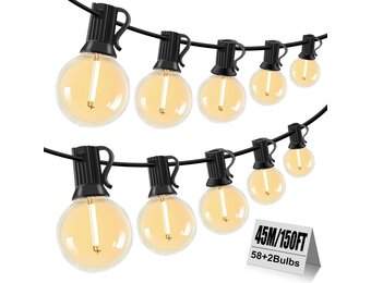 10 meter LED-slingers met 15+1 lampjes, IP44 waterdicht voor tuin en terras
