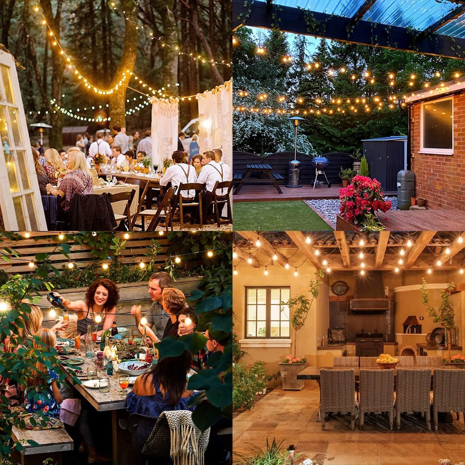 10 meter LED-slingers met 15+1 lampjes, IP44 waterdicht voor tuin en terras