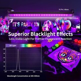 4 x 50 W led-blacklight-schijnwerper, uv-lamp 385 nm met schakelaar en 180 graden verstelbare houder, IP66 waterdicht, blacklight lamp voor feestjes of Halloween decoratie