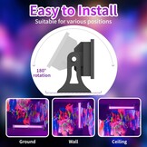4 x 50 W led-blacklight-schijnwerper, uv-lamp 385 nm met schakelaar en 180 graden verstelbare houder, IP66 waterdicht, blacklight lamp voor feestjes of Halloween decoratie