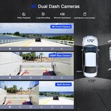 Avylet Draadloos Apple Carplay-scherm, Android Auto, met 4K Dash Cam, 1080P achteruitrijcamera, 9.26 inch draagbaar autoradio touchscreen, spraakbediening, GPS-navigatie, spiegelverbinding, Bluetooth