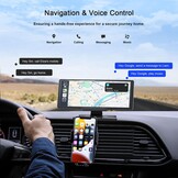 Draagbaar Autoradio Scherm met CarPlay/Android Auto & 4K Dashcam - 47% Korting!