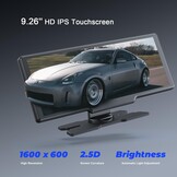 Avylet Draadloos Apple Carplay-scherm, Android Auto, met 4K Dash Cam, 1080P achteruitrijcamera, 9.26 inch draagbaar autoradio touchscreen, spraakbediening, GPS-navigatie, spiegelverbinding, Bluetooth