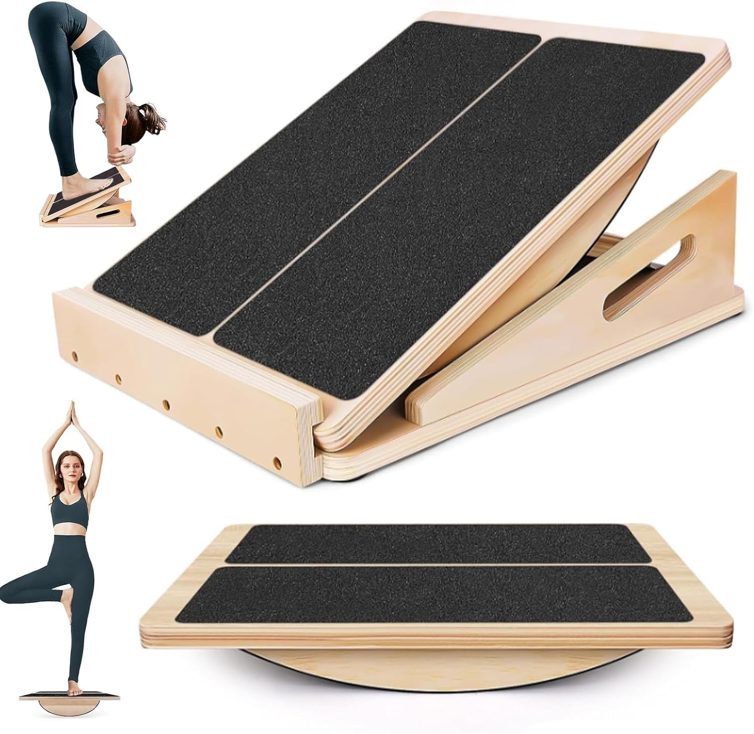 Balanstrainer Hellingsbord (33% Korting!) - Hout Zwart