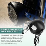 Motor Koplamp Beugel Zwart 5.75" (35% Korting!)