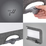 Hauck Sleep N Safe Plus XL bedhek voor peuter, 150 x 50, inklapbaar bedhek voor op reis - grijs