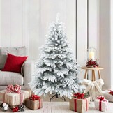 vidaXL Moderne Kunststof Scharnierende Kerstboom Sneeuw Bedekt Wit