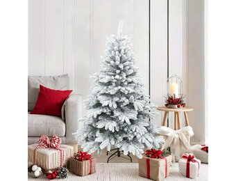 vidaXL Moderne Kunststof Scharnierende Kerstboom Sneeuw Bedekt Wit