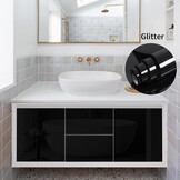 Zelfklevende Folie Zwart Glitter | 90 cm x 6 m | 27% Korting
