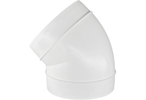 Kunststof Buisbocht voor Afzuigkap & Ventilatie - 45°, Ø 125mm | 79% Korting!