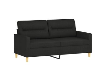 vidaXL Tweezitsbank 140cm stof zwart - 52% Korting