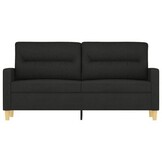 vidaXL Tweezitsbank 140cm stof zwart - 52% Korting