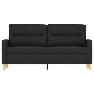 vidaXL Tweezitsbank 140cm stof zwart - 52% Korting