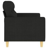 vidaXL Tweezitsbank 140cm stof zwart - 52% Korting