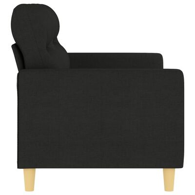 vidaXL Tweezitsbank 140cm stof zwart - 52% Korting