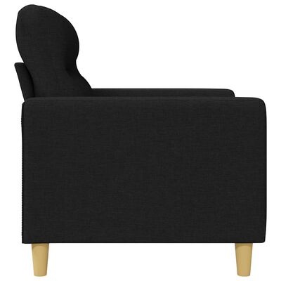 vidaXL Tweezitsbank 140cm stof zwart - 52% Korting